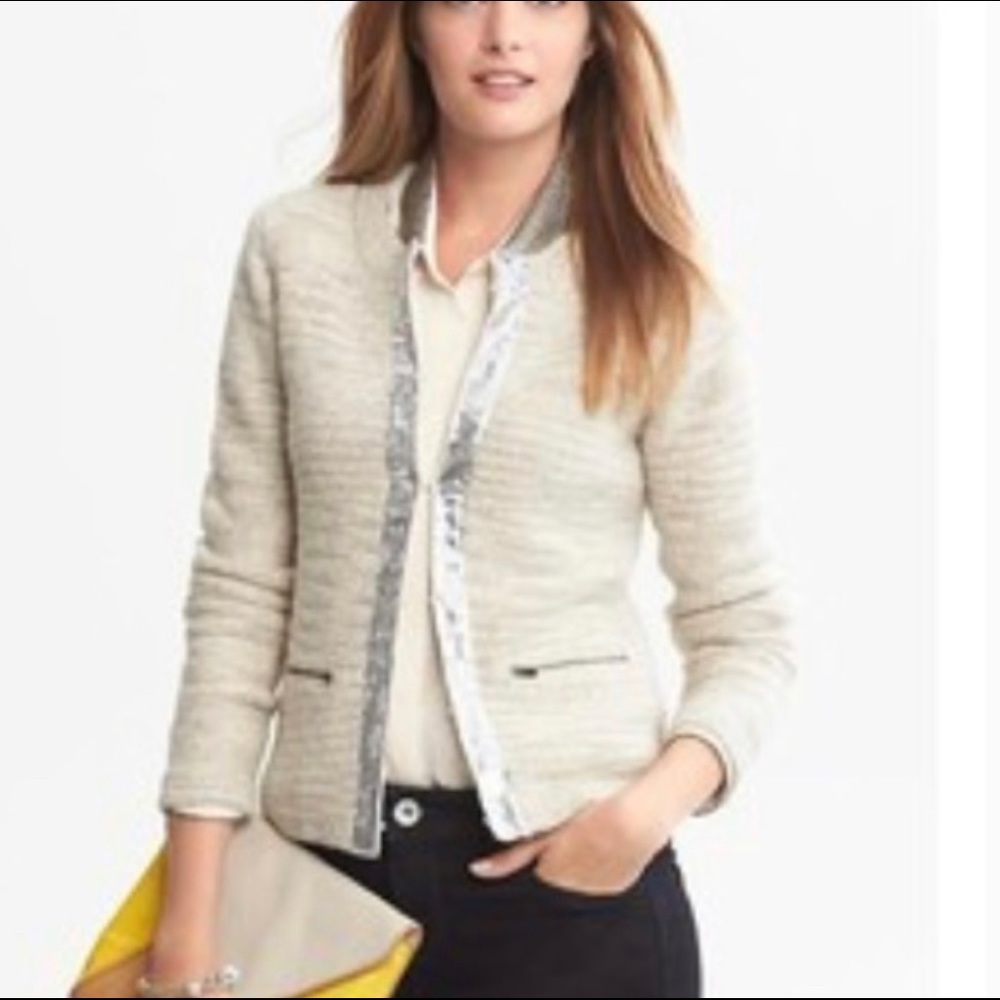Banana Republic Sequin Cardigan - 100% Merino Wool